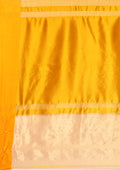 Zari Striped Yellow Tussar Saree - Taashi
