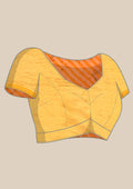 Zari Striped Yellow Tussar Saree - Taashi
