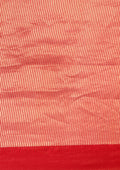 Orange And Red And Golden Striped Party Wear Tussar SareeÂ  - Taashi