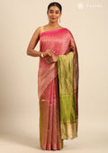 Zari Striped Multicolor Tussar Saree - Taashi