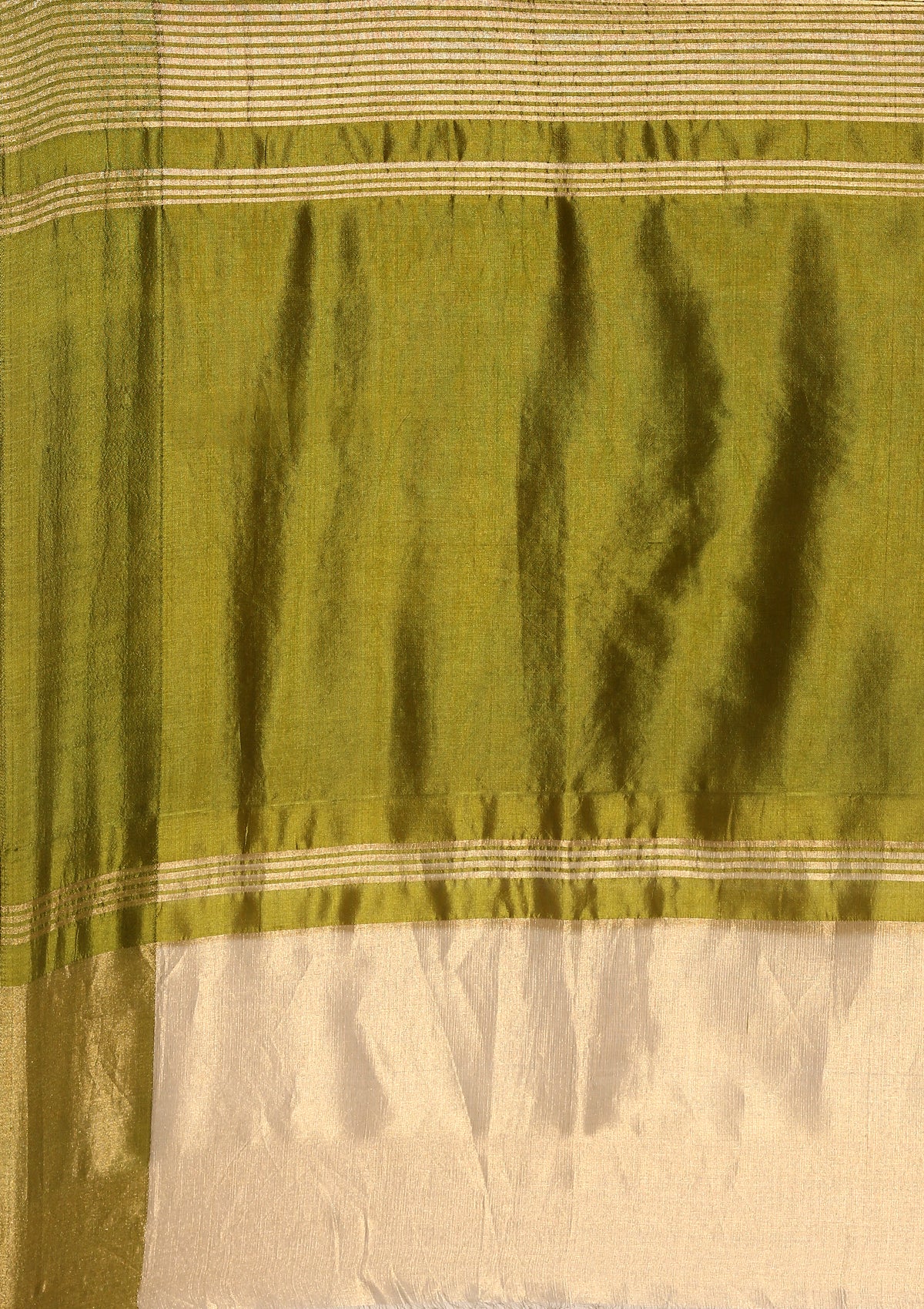 Zari Striped Multicolor Tussar Saree - Taashi