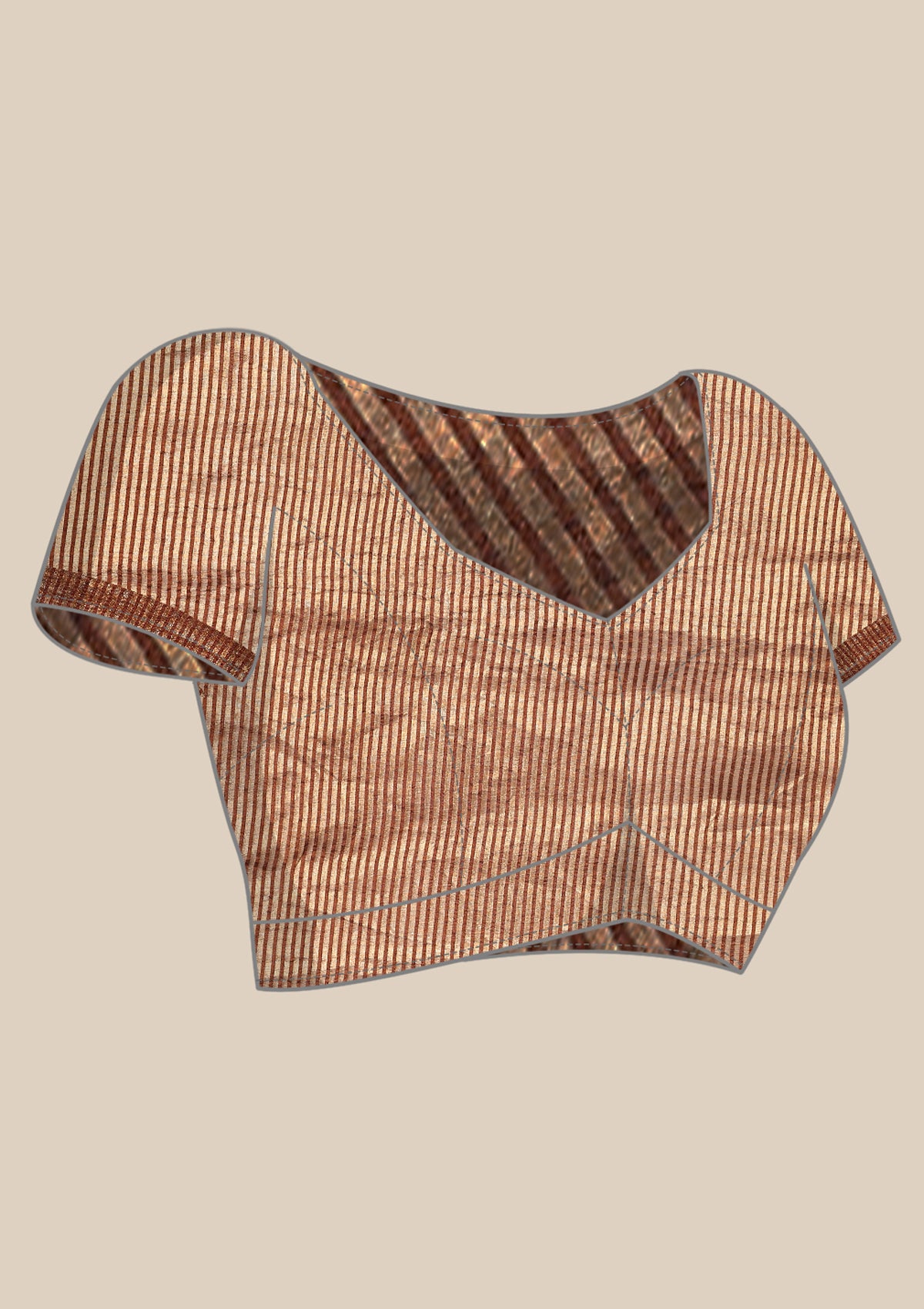 Zari Striped Multicolor Tussar Saree - Taashi