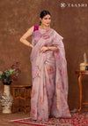 Lilac Tissue Contemporary Printed Saree