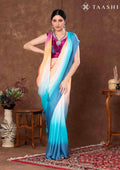 Ombre Blended Colors Crepe Saree - Taashi