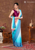 Ombre Blended Colors Crepe Saree - Taashi