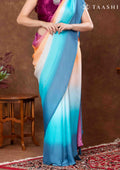 Ombre Blended Colors Crepe Saree - Taashi
