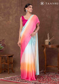 Ombre Blended Colors Crepe Saree - Taashi