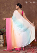 Ombre Blended Colors Crepe Saree - Taashi