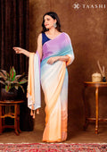 Ombre Blended Colors Crepe Saree - Taashi