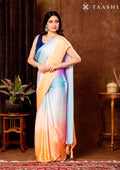 Ombre Blended Colors Crepe Saree - Taashi