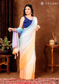 Ombre Blended Colors Crepe Saree - Taashi