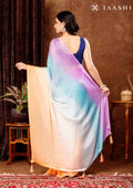 Ombre Blended Colors Crepe Saree - Taashi