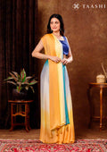 Ombre Blended Colors Crepe Saree - Taashi