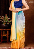 Ombre Blended Colors Crepe Saree - Taashi