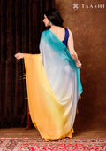 Ombre Blended Colors Crepe Saree - Taashi