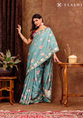 Teal Pichwai Art InspiRed Tussar Saree - Taashi