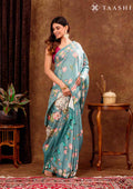Teal Pichwai Art InspiRed Tussar Saree - Taashi