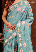 Teal Pichwai Art InspiRed Tussar Saree - Taashi