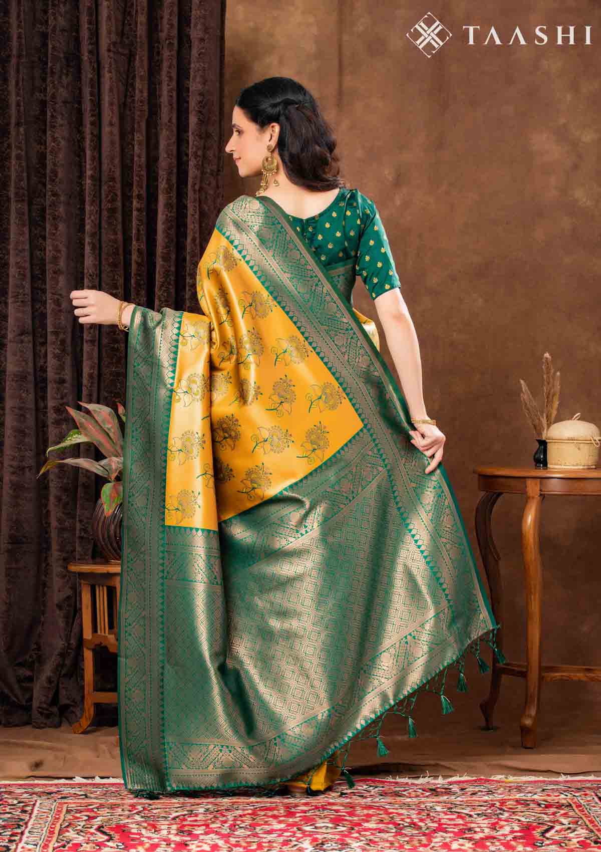 Yellow Art Silk Saree
