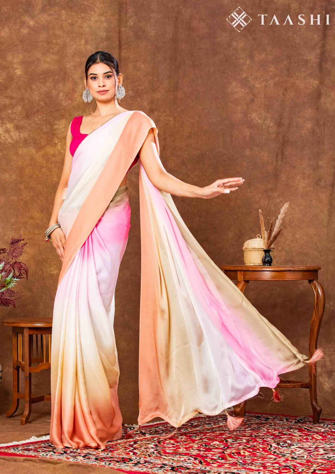 Multicolour Contemporary Woven Chiffon Saree