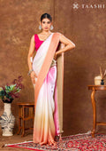 Ombre Blended Colors Crepe Saree - Taashi