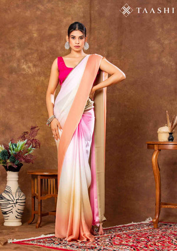 Multicolour Contemporary Woven Chiffon Saree