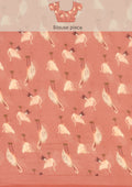Dusty Dark Pink Flamingo Floral Printed Georgette Saree - Taashi