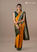 Yellow Zari Woven Georgette Saree - Taashi