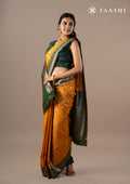 Yellow Zari Woven Georgette Saree - Taashi