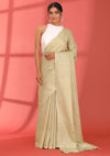 Pastel Sage Green Linen Woven Saree