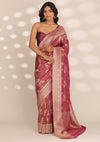 Magenta Banarasi Tissue Weave Saree