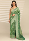 Green Banarasi Tissue Weave Saree