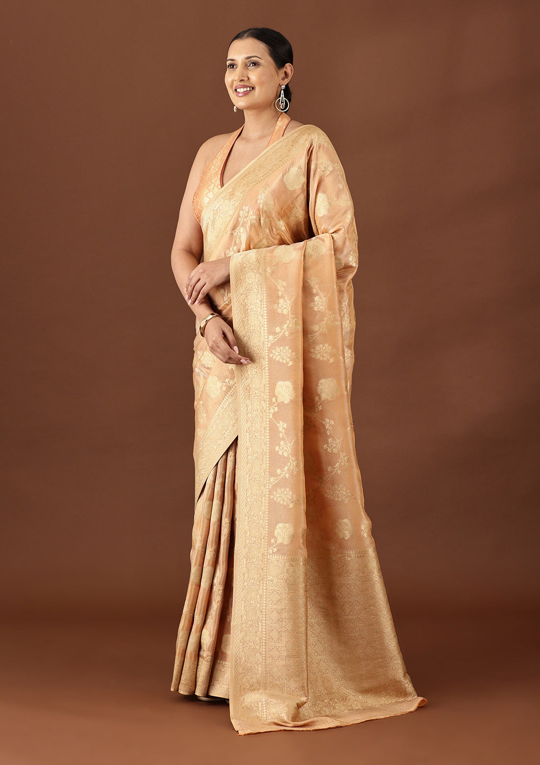 Gilded Peach Brocade