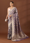 Dusty Violet Banarasi Tissue Weave Saree