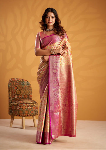 Dual Colour Silk Kanjivaram Saree