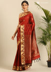 Maroon Silk Kanjivaram Saree
